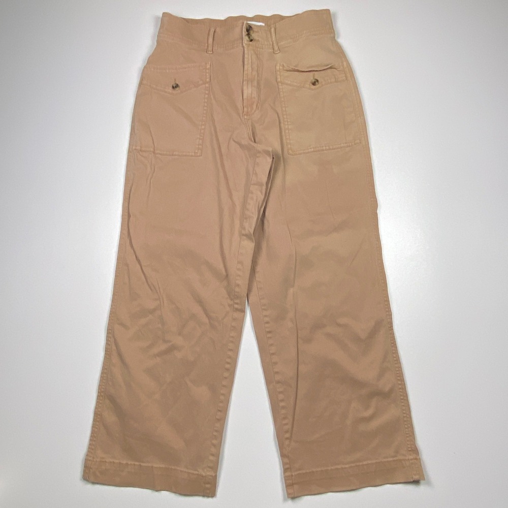 Sonoma Goods For Life Wide Leg Utility Pants PM Tan Casual Chic Khaki Trousers